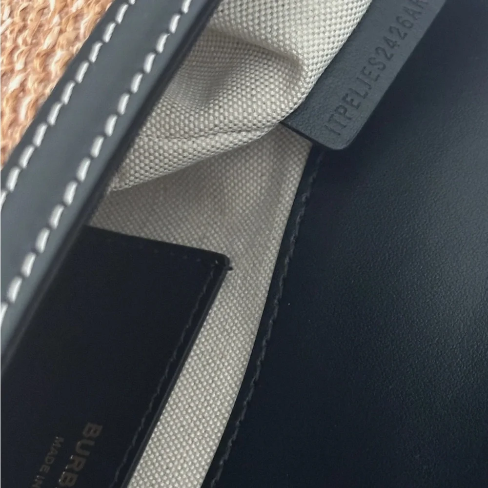 Burberry TB Faux Rafia Flap Bag - Picture 6 of 10